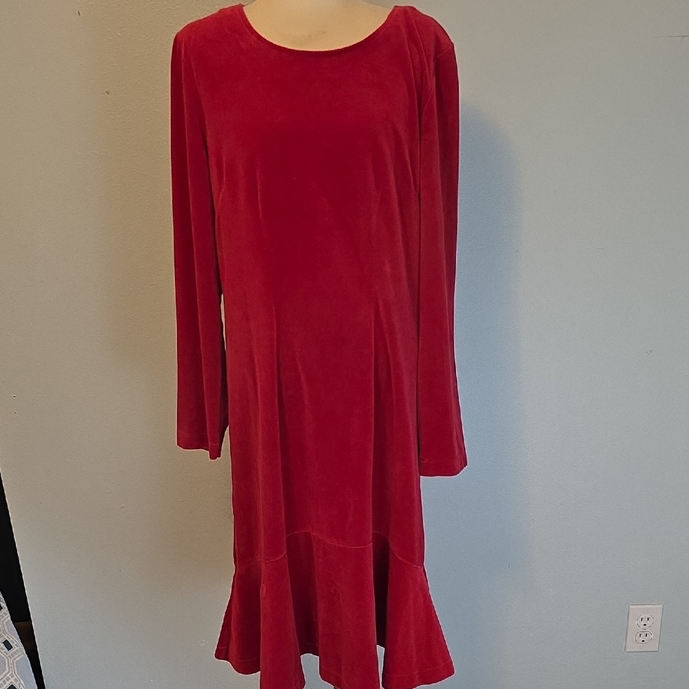 Hannah Anderson women's Red Velvet Dress Size Medium